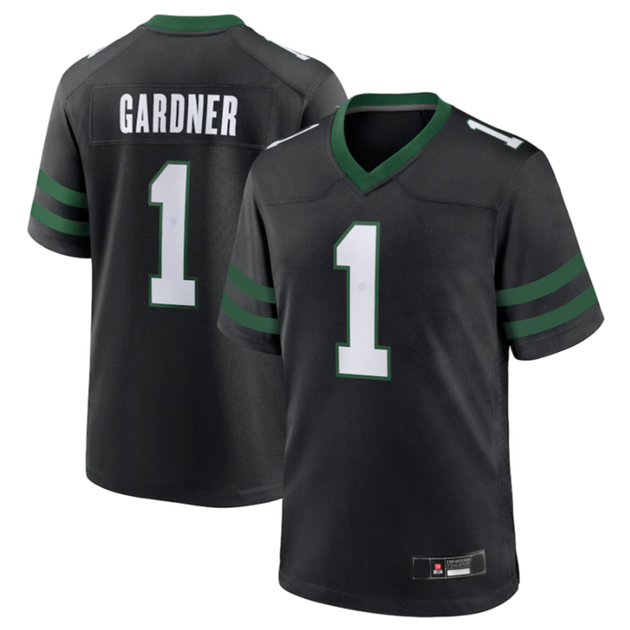 #1 Ahmad Sauce Gardner Player NY.Jets Legacy Black Game Football Jerseys